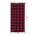 thumbnail image 5 of Red Black Plaid Checkered Pattern Shower Curtain 36"x72" ,Bathroom Decorative Shower Curtains Set with 12 Hooks,Modern Waterproof Washable Shower Curtain, 5 of 6