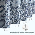 thumbnail image 6 of Blue Ethnic Geometric Pattern Shower Curtain 72"x72" ,Bathroom Decorative Shower Curtains Set with 12 Hooks,Modern Waterproof Washable Shower Curtain, 6 of 6