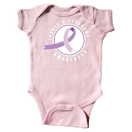

Inktastic Turners Syndrome Awareness with Purple Ribbon Badge Gift Baby Boy or Baby Girl Bodysuit