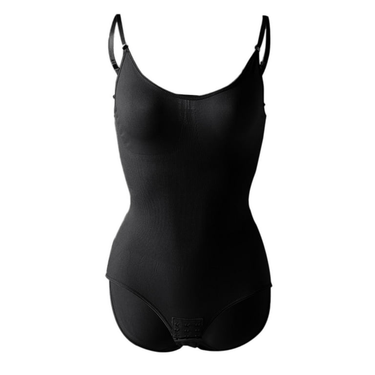 Ierhent Body Shapers for Womens Tummy And Back Fat Bodysuit for Women Tummy  Control Shapewear Seamless Sculpting Thong Body Shaper Tank Top Black,L