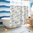 thumbnail image 5 of No Hook Shower Curtain, Vintage Spring Floral Shower Curtains for Bathroom with See Through Top Window, Farmhouse Flowers Watercolor Waterproof & Washable Bath Curtain Extra Long 72"x84", 5 of 9
