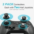 thumbnail image 3 of 2 Pack Wireless Controller for Nintendo Switch/Switch 2/Lite/OLED/PC with Hall Effect Joystick, RGB Light Wake-Up, Turbo, Dual Vibration, Programmable Buttons, 3 of 5