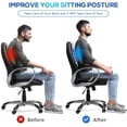 thumbnail image 5 of Gel Wheelchair Seat Cushion for Long Sitting - Cooling Office Chair Cushion for Sciatica, Back, Pressure Sore, Tailbone Pain Relief - Soft & Breathable Butt Pillow with Non-Slip Cover for Wheelchair, 5 of 14