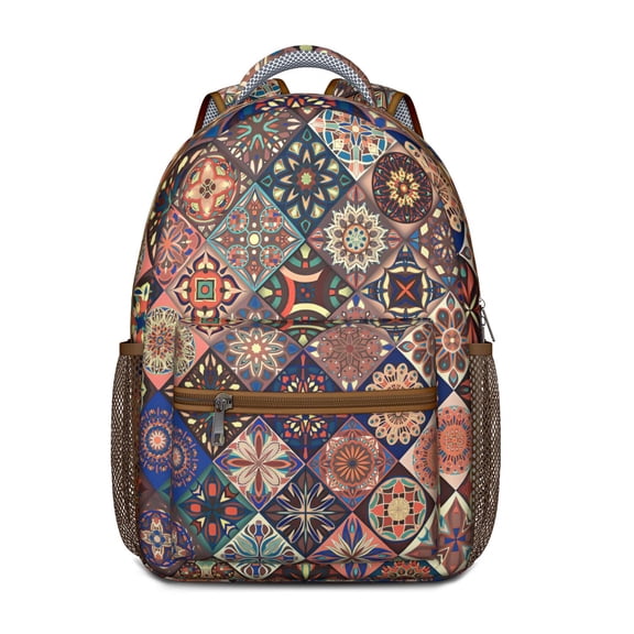 Tribal Patterns Waterproof Student Backpack - Spacious & Breathable for Commuters