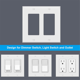 thumbnail image 2 of 10 Piezas, Placa de Pared Decorativa 2 Bandas, Tamaño Estándar, Cubierta de de Corriente para Receptáculos GFCI y USB, Alto 4,53 Pulgadas X 4,57 Pulgadas, Color, 2 of 5