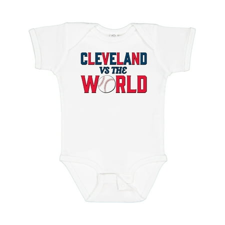 

Inktastic Cleveland Vs. the World Blue and Red with Baseball Gift Baby Boy or Baby Girl Bodysuit
