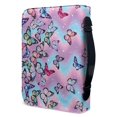 thumbnail image 3 of HELLHERO Colorful Butterfly Pattern Bible Covers Large Capacity for Outdoor Outdoor Study Prayer, PU Leather Top Handle Bible Organizer and Carrying Case, 3 of 12