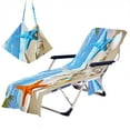 thumbnail image 4 of Fwttom Lounge Chair Towel Cover, Beach Chair Cover Beach Bag with Side Pockets Microfiber Lounge Chair Beach Towel Chair Cover, 4 of 7