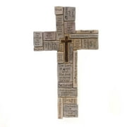 Home Decor Crossword Wall Cross Polyresin Believe Rejoice Trust 46461