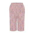 thumbnail image 5 of Women's High Waisted Stretchy Denim Bermuda Shorts Stylish Printed Loose Capri Pants Summer Casual Beach Shorts S-2XL, 5 of 5