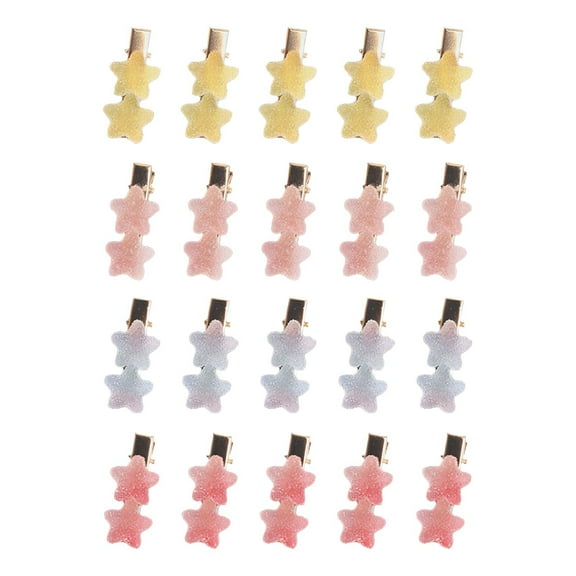 DESIGNICE 20Pcs Stars Hair Clips,Plastic Womens Hair Clips,Girls Hair Clips,Style1