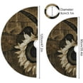 thumbnail image 3 of FMSHPON Watercolor Vintage Sunflower Floral Xmas Christmas Tree Skirt Stand Mat for Holiday Party Decoration Indoor Outdoor 48 inches, 3 of 6