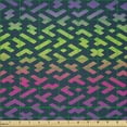 thumbnail image 2 of Ambesonne Geometric Fabric by the Yard Microfiber, Rave Colors Jumble Art, 1 Yard, Lime Green Pink Camel, 2 of 2