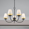 thumbnail image 6 of 5275-04 Livex Lighting Mendham - 5 Light Convertible Mini Chandelier/Semi-Flush Mount in Modern Farmhouse Style - 25 Inches wide by 17 Inches high, 6 of 8