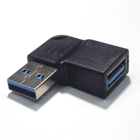 USB3.0 Male Female 90 Degree Right Angle Adapter Charging Converter 5Gbps Data Transfer for Laptops Mobile Phones