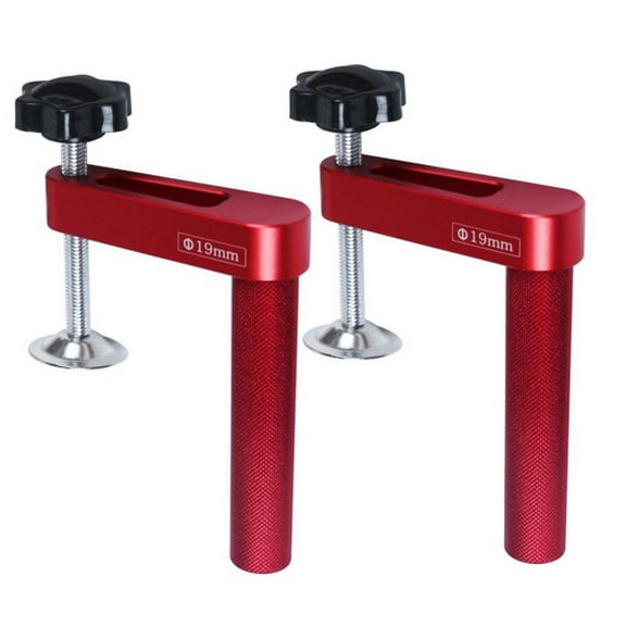 2pcs Dog Hole Clamp Woodworking Bench Stop Bench Dog Clamp Aluminum Alloy Desktop Fixed Clip - Hold Down Clamps 19mm
