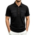 thumbnail image 5 of Men's Summer Solid Casual Shirt Tops Turndown Collar Short Sleeve Loose Fit Multi-Pocket Button Down Polyester Blend Breathable Quick Dry Fishing Hiking Workout Beach Vacation, 5 of 9