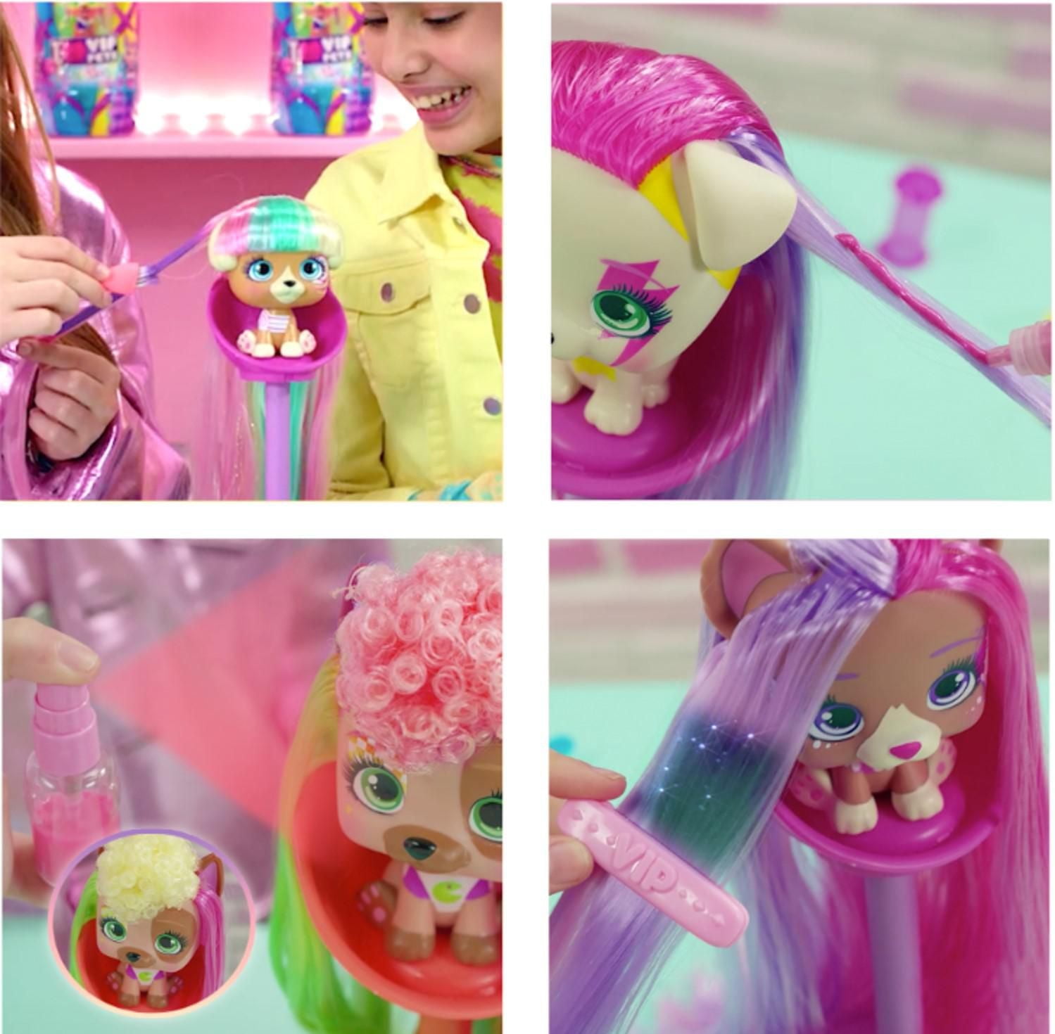 VIP Pets Color Boost - Comprend 1 poupée VIP Pets, 9 surprises, 6 accessoires