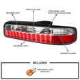 thumbnail image 3 of Spec-D Tuning Red LED Tail Lights Compatible with 1989-1994 Nissan 240SX S13 2DR Couple, Left + Right Pair Assembly, 3 of 7