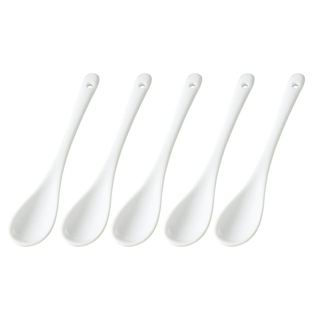 13CM Bone Small Spoon Coffee Stirring Spoon Creative Long Handle White Spoon Soup Spoon Seasoning Spoon