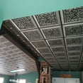 thumbnail image 5 of 231-Lover's Knot 2 ft. x 2 ft. PVC Glue-up Ceiling Tile in Antique Silver (100 Sq.ft / Pack) - 25 Pieces, 5 of 5
