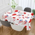 thumbnail image 5 of SKYSONIC Independence Day Rectangle Tablecloth Spill-Proof Polyester Table Cloth Table Cover for Kitchen Dining Picnic Holiday Party Decoration,60x120 Inch, 5 of 7