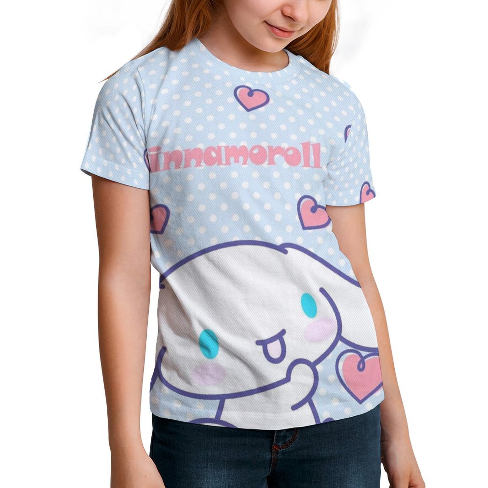 Cinnamoroll Shirt for Girls Graphic Tees Boys Short Sleeve Crewneck ...