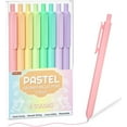 thumbnail image 3 of (2 pack) Colored Retractable Gel Pens, Shuttle Art 8 Pastel Ink Colors, Cute Pens 0.5mm Fine Point Quick Drying for Writing Drawing Journaling Note Taking, 3 of 8