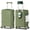 ArmyGreen, variant on 24 inch Checked Luggage, Zipperless ABS+PC Hardside Suitcase with TSA Lock and 360° Spinner Wheels, Lightweight Travel Luggage, Black
