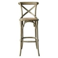 thumbnail image 6 of Modway Gear 43.5" Modern Style Rattan and Elm Wood Bar Stool in Gray Finish, 6 of 10