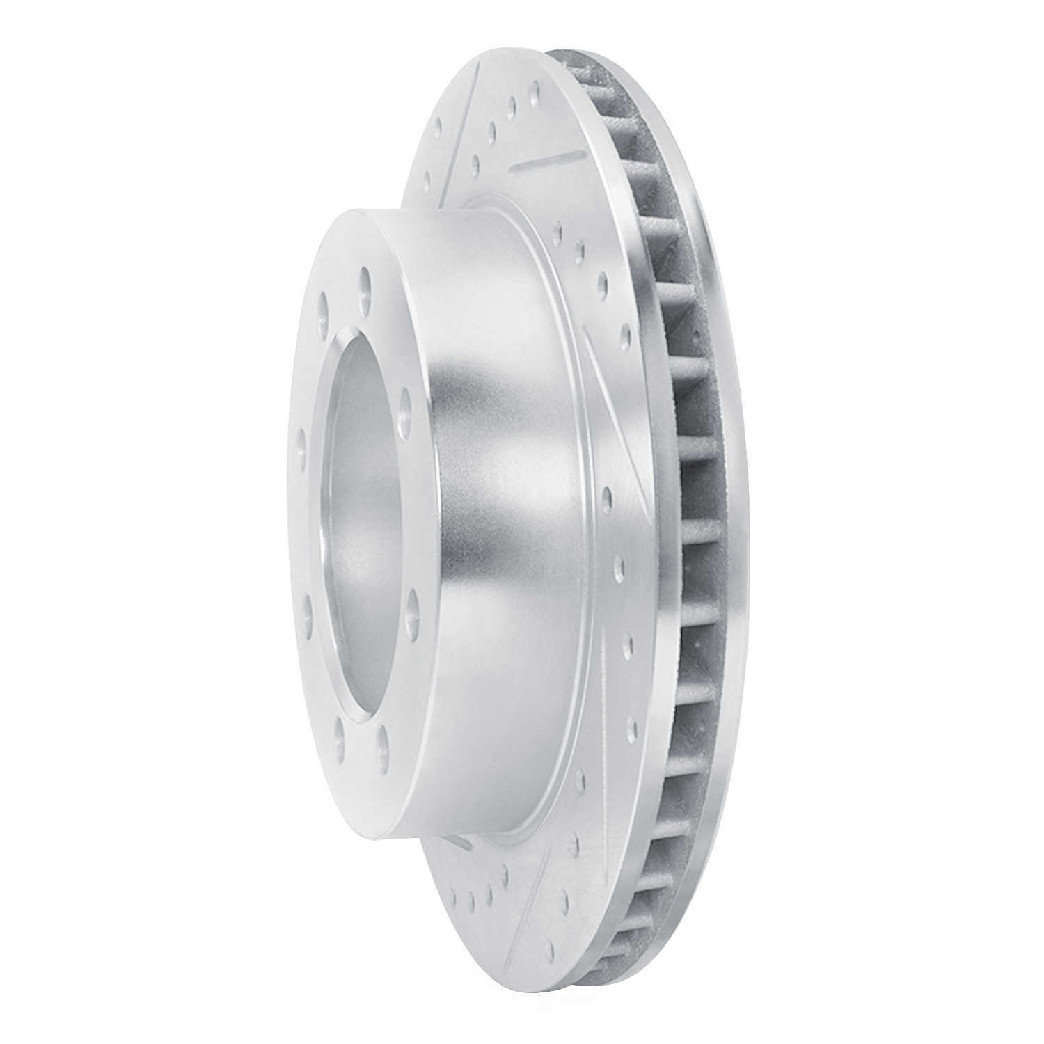 Dynamic Friction Company 631-54143L DFC Brake Rotor - Drilled And Slotted - Silver