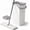 Bucket #22 - 50" Mop + 2 Grey Mop Pads, variant on Flat Mop System, Microfiber Mop and Bucket Set, White, Hands-Free Floor Cleaning System with Wringer, Wet and Dry Use, 60" Handle, Includes 4 Reusable Pads