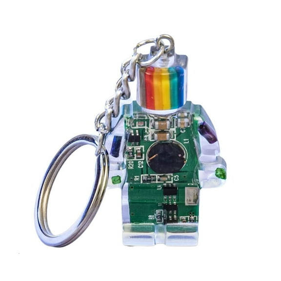 WE-POLUJ Electronic Robot Pendant Keychain Unisex Key Chain Multi-Functional Phone Chain Funny Keyrings Accessory for Women Girl