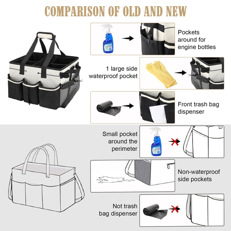 Bocaoying Large Cleaning Caddy Bag With Shoulder Straps photo 5