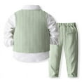 ETHAN 4 Piece Toddler Boy Clothes Suit Gentleman Wedding Outfits Sage