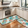 thumbnail image 3 of Kitchen Rugs Sets Of 2,Pioneer Flower Floral Print Pattern Anti Fatigue Kitchen Mat Rugs Non Slip Washable,Decorative Kitchen Floor Mats for Kitchen,Sink,Laundry,17"x47"+17"x47", 3 of 5