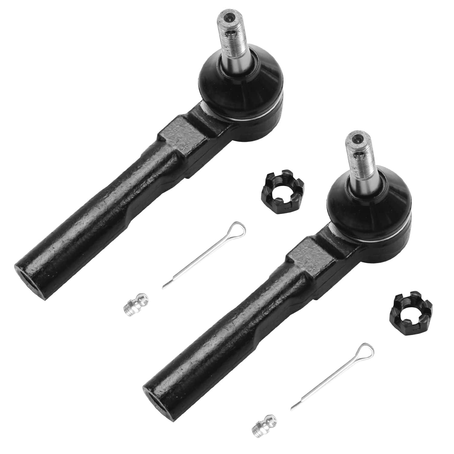 Detroit Axle - RWD Front End 12pc Control Arms Kit for 1999-2006 Chevy Silverado GMC Sierra 1500, 4 Control Arms w/Ball Joints 2 Sway Bars 4 Tie Rods 2 Boots 2000 2001 2002 2003 2004 2005