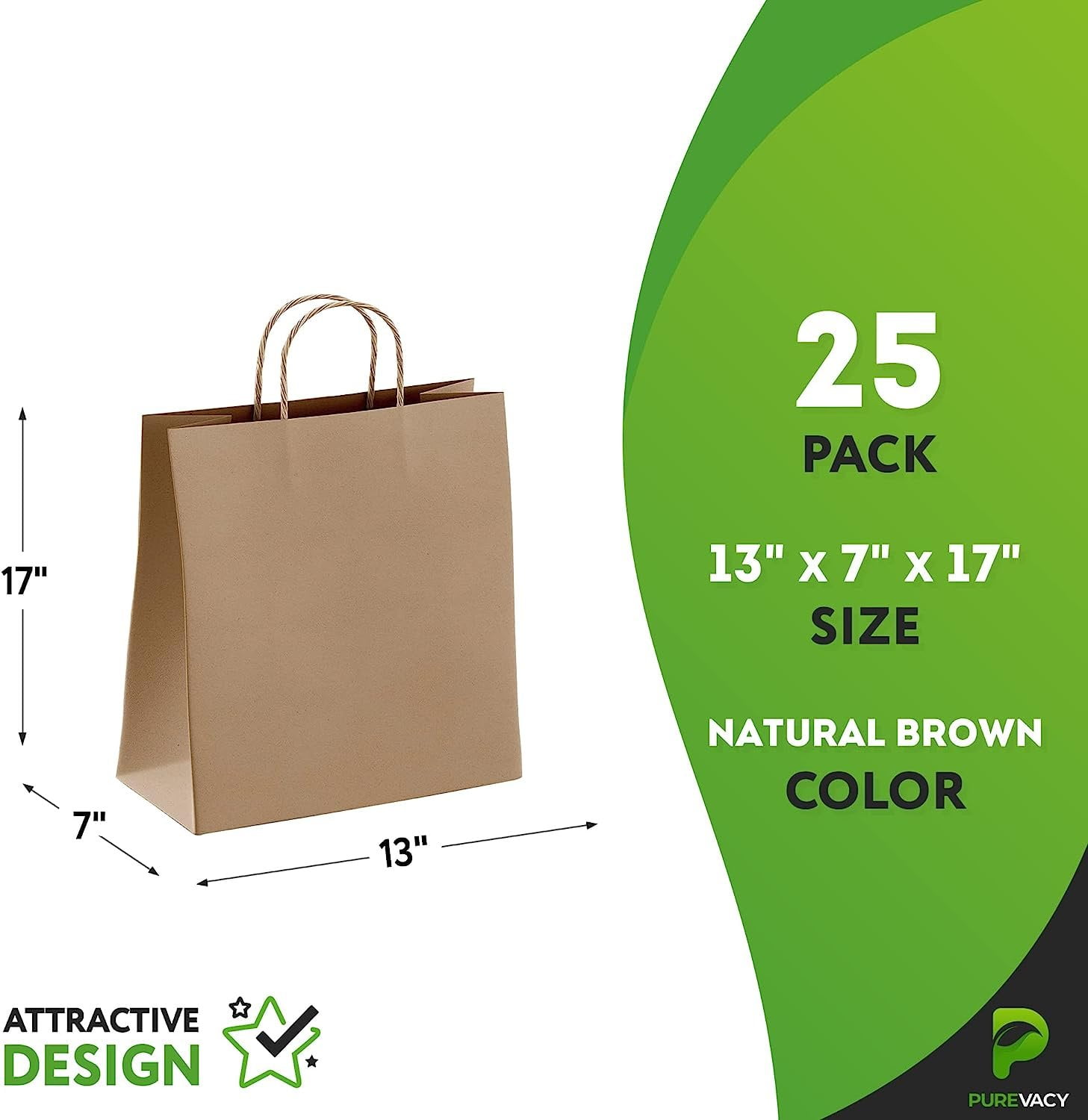 16 x 6 x 13 Wholesale Paper Bags - Brown Kraft (250) – Innisbrook