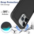 thumbnail image 5 of Decase Heavy-Duty Rugged Case for iPhone 15 Pro,Dual Layer Military Grade Drop Protection Anti-Fingerprint Anti-Scratch Hard Cover Silicone Bumper Shockproof Case for iPhone 15 Pro,Black, 5 of 5