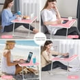thumbnail image 6 of Livhil Large Lap Desk for Bed | Laptop Table, Portable Desk, Bed Laptop Desk, Bed Table for Laptop | Floor Table, Floor Desk for Adults (Pink) School Supplies, 6 of 8