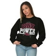 thumbnail image 4 of Pink Power Breast Cancer Awareness Women Crewneck Sweatshirt Brisco Brands X, 4 of 6