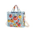 thumbnail image 7 of FORMRS Womens Corduroy Tote Bag Crossbody Shoulder Handbag with Pocket, Yellow Floral Tomatoes, 7 of 7