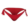 thumbnail image 2 of GEWSEY Bikini Bottoms for Women Sexy Cheeky String Tie Side Brazilian V-Front V-Back Swimsuit Bathing Suit Red, S, 2 of 7