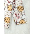 thumbnail image 6 of Jxzom Kids Toddler Girl Boy Christmas Two Piece Pajamas Set Santa Claus Cookie Satin Pajamas Top with Pants Xmas Sleepwear, 6 of 9