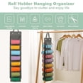 thumbnail image 4 of Legging Storage Bag Storage Hanger Can Holds 24 Leggings or Shirts Jeans Compartment Storage Hanger, Foldable Leggings Organizer Clothes Portable Closets Roll Holder, 4 of 5