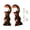 Red brown, variant on NEXAVKPR Classical Wood Curtain Bracket Pair Round Base Support Pair for 28mm Window Rod