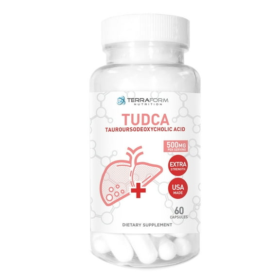TUDCA 500mg - Pure TUDCA Supplement for Liver Support - Tauroursodeoxycholic Acid Capsules - 60 Capsules, 60 Servings - Bile Salts for Healthy Liver Function & Digestive Support