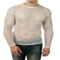 thumbnail image 2 of Men‘s Vest Undershirt Mesh Breathable Hollow Tank Tops Openwork See Through Shirt, 2 of 4