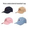 thumbnail image 2 of Gorra de béisbol Minnieouse con bordado de rosas Negro, 2 of 6