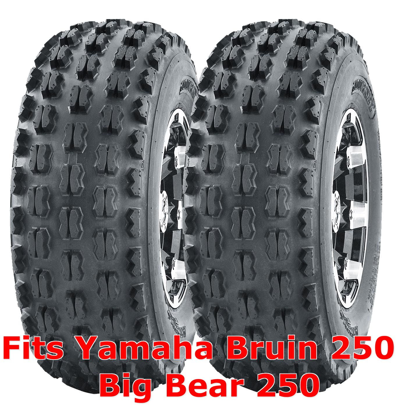 Set of 2 Qind ATV//UTV Tires Rear 21x7-10 4 Ply Load B Tubeless